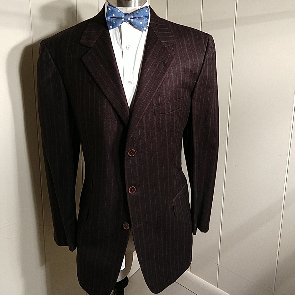 Brioni Traiano Black Pin Stripe Sport Coat 🏆HP